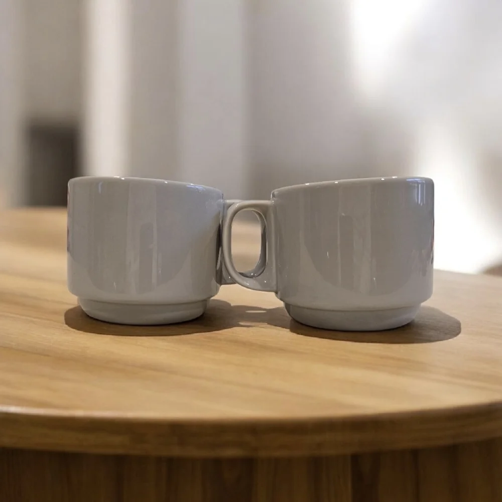 Set Of Two Crate & Barrel Cups By Martin Hunt